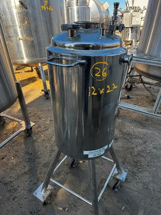 Used 2002 ALLOY PRODUCTS 114109-002 Stainless Steel Tanks California US | Machinery & Equipment #170476