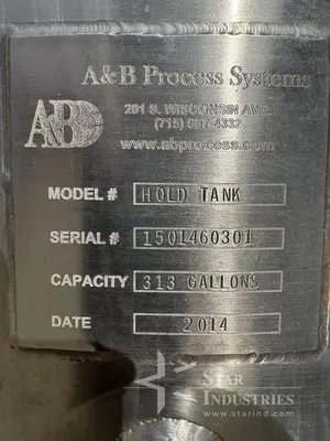 Used 2014 A&B PROCESSING SYSTEMS HOLDTANK Stainless Steel Tanks California US | Star Industries #1254443
