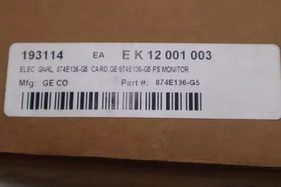 NEW GENERAL ELECTRIC 874E136-G5/ 01289-873E936-2 MONITORING BOARD STOCK G211