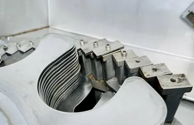 USED URSCHEL 10 STATION SEMI-AUTOMATIC ROTATING ONION SLICER