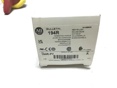 Allen-Bradley 194R-PY Red and Yellow Disconnect Switch Operating Handle Ser A