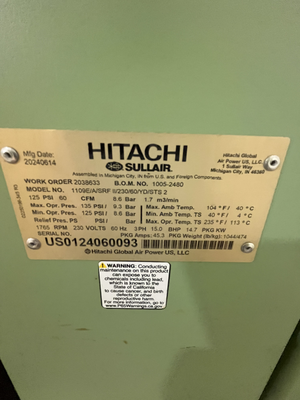 2024 SULLAIR 1100e Air Compressors-Rotary Screw | Asset Exchange Corporation (2)