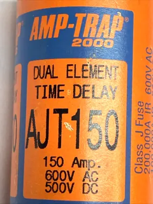 Used Gould Shawmut Amp-Trap 2000 Time Delay Class J Fuse 150A 600VAC Fuses Michigan US | Maverick Industrial Sales #1402163