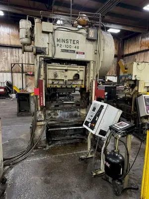100 TON MINSTER P2-100-48 PIECE MAKER STRAIGHT SIDE SSDC HIGH SPEED PRESS 4" STROKE: YOBRO #23917