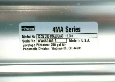 NEW PARKER 03.25 CBC4MA3U38AC 18.00 CYLINDER 0325CBC4MA3U38AC1800