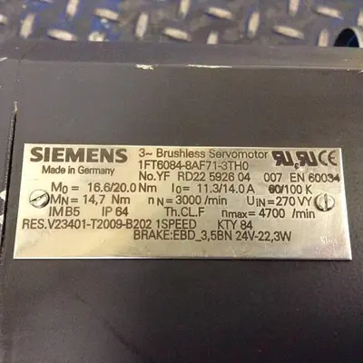 USED SIEMENS 1FT6084-8AF71-3TH0