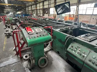 Used SAMUEL PLATT BRIGHT BAR DRAWING, STRAIGHTENING & SAWING LINE (14722) Draw Benches Connecticut US | Machinery International LLC #1557867