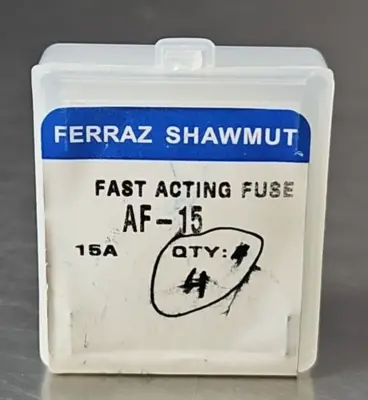 Ferraz shawmut AF-15 Fast acting fuse. Lot of 4. Loc4D21