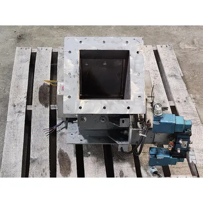 Used 8" Square Salina Vortex Pneumatic actuated gravity Diverter Valve