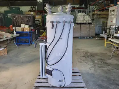 112.5 kVA Three Phase Distribution Transformer Pri 4160V, Sec 600Y/347V