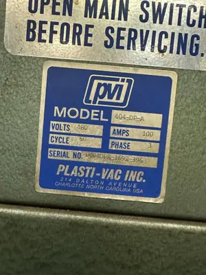 Used 1995 PLASTI-VAC INC. 404-DP-A Vacuum Formers Georgia US | The Equipment Hub #163280