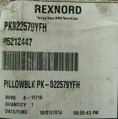 NEW REXNORD PKB22579YFH PILLOW BLOCK BEARING 4-15/16"