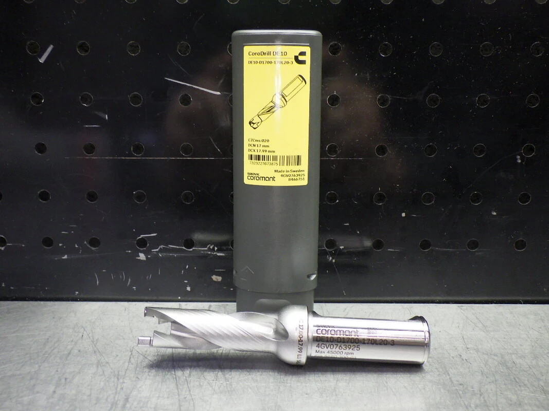 Sandvik DE10 17mm Coolant Thru Drill 20mm Shank DE10-D1700-170L20-3 (LOC3514)