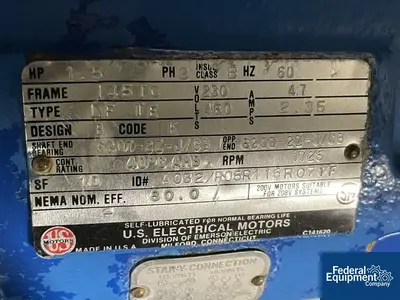 USED Fluid Air Fluid Air Hammer Mill, Model 007, S/S, 10 HP