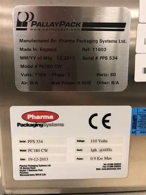 USED 2013 PALLAYPACK PC180CW