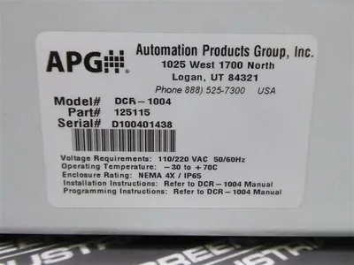 Automation Products Group DCR-1004 Ultrasonic Sensor Controller 125115 Used