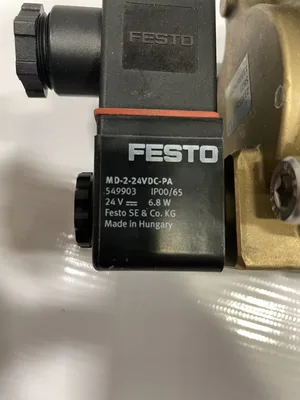 FESTO VZWM-L-M22C-G1-F4 1″ Brass Diaphragm Solenoid Valve 0.5-6bar NIB