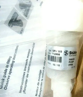 NEW STUBBE SRV 303 ANGLE SEAT CHECK VALVE 112956 SRV303