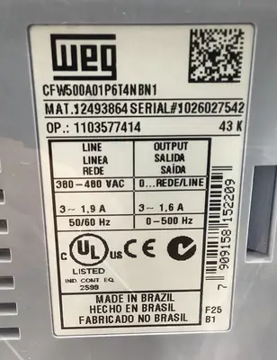 Used WEG CFW500 Variable Speed Drives South Carolina US | Palmetto Automation #1506764