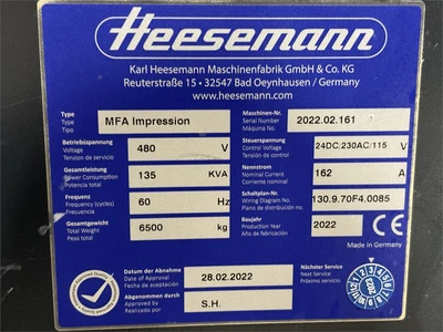 Used 2022 HEESEMANN "MFA FL IMPRESSION" Wide Belt Sanders Texas US | MachineryMax #1488273