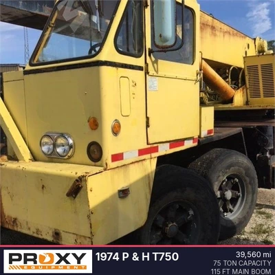 Used 1974 P & H T750 Truck-Mounted Cranes Indiana US | Proxy Equipment #1384931