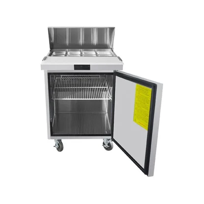 New | in-Stock Atosa New Atosa MSF8301GR 27" Sandwich Prep. Table with (8) 6" Deep Poly Pans Food Prep Tables Illinois US | Falcon Restaurant Supply #1375352