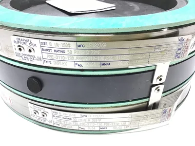 Zook CF132771 Graphite Rupture Disk 8″ Burst Rating 50 PSIG Type Duplex