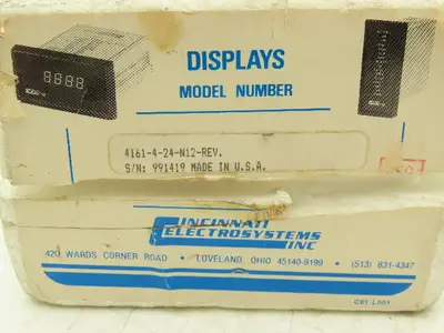 Cincinnati 4161-4-24-N12-REV 4-Digit LED Panel Display 24VDC