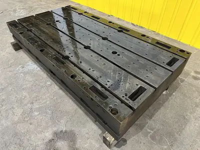 48" X 92" X 12" T-SLOTTED LAYOUT RISER TABLE / FLOOR PLATE: STOCK #19723