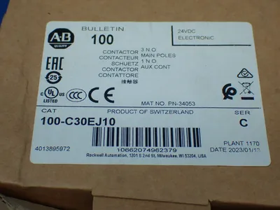 New | in-Stock ALLENBRADLEY 100C30EJ10 PLC Contactors Ohio US | HGR 24 #1070370