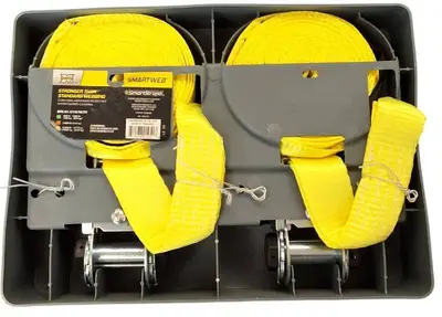 Smart Straps | Ultra Long 2-Pack, 20 ft. & 1,667 lb Safe Load Commercial Ratchet Tie Downs