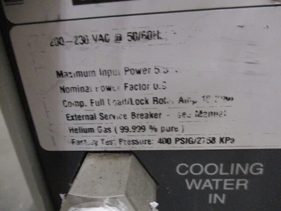 CTI - Cryogenics #9600, compressor, reman.