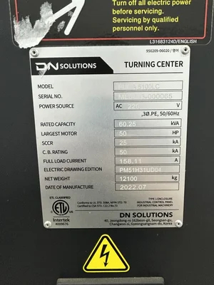 Used 2022 DN SOLUTIONS PUMA 5100LC CNC Lathes Georgia US | The Equipment Hub #1324612