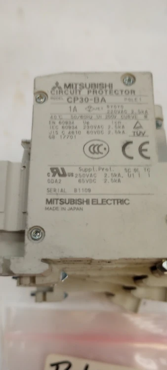 Used Mitsubishi Mitsubishi CP30-BA Circuit Protector 1 Pole  1 AMP Circuit Breakers Arizona US | ASSET CONVERSION SPECIALISTS, INC. #1418218