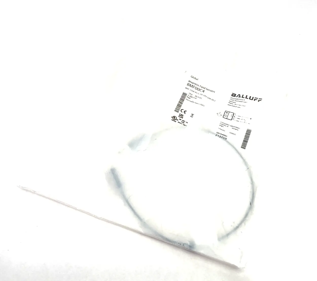 New | in-Stock Balluff Magnetic Field Sensor T-Slot BMF 235K-PS-C-2A-SA2-S49-00,3 Proximity Sensors Michigan US | Maverick Industrial Sales #1395163