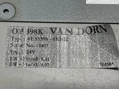 USED VAN DORN 6ES5398-0KB-12