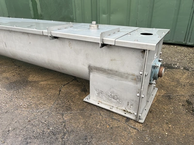 Stainless Steel U section  Conveyor 400 mm dia 450 x 7m long