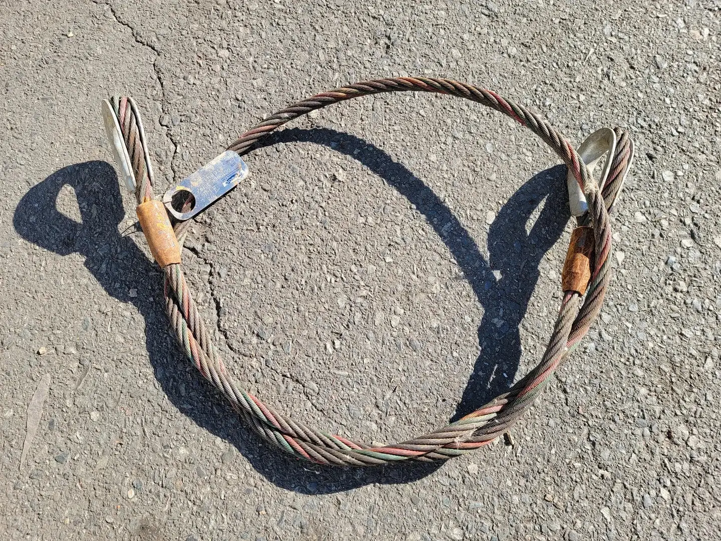 5/8" x 8 ft Lifting Wire Rope Sling Type 1-Leg
