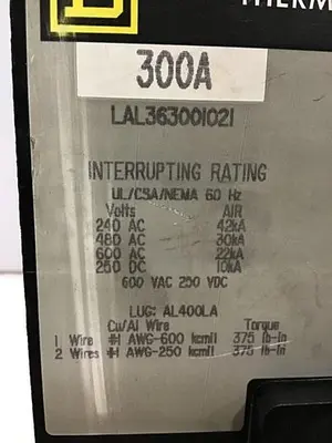 USED SQUARE D LAL363001021