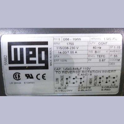 WEG 1 HP Motor
