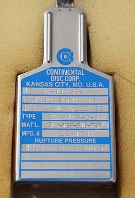 NEW Continental Disc Corporation 228164