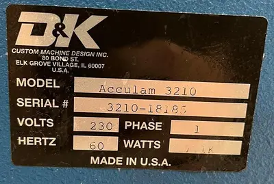 USED D & K ACCUMATIC III 32150