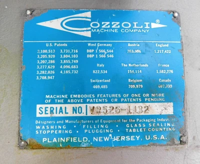 USED COZZOLI 6 PISTON FILLER VR 526