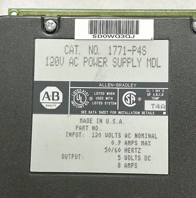 Used ALLEN-BRADLEY 1771-P4S PLC Power Supplies Ohio US | Surplus Asset Holdings #1236264