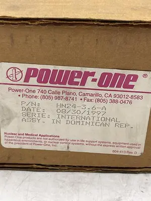 New | in-Stock POWER-ONE POWER-ONE HN24-3.6-A Misc Electrical & Power Parts | ND Industrial Surplus #1213567