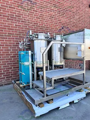 NEW CENTEC EMULSIFICATION SKID 10 GPM W/ 2 - 200L TANKS, FRISTAM FSP POWDER MIXER