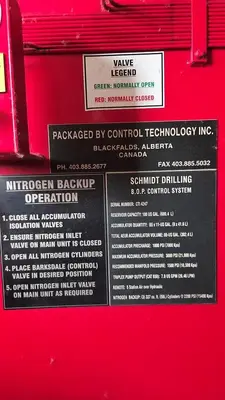 USED CONTROL TECHNOLOGY INC 5 STATION HYDRAULIC ACCUMULATOR