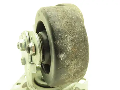 Spring Loaded Swivel Caster 4-3/4"x2" Plastic Wheel 6.25"x4.5" Plate Lot of 2