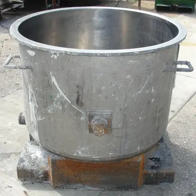 SPC6803  Mixer and Blender 100 gallon Ross change can Stainless Steel 39.25" inside diameter 27.5" inside height