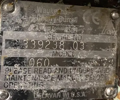 Used 2003 WAKESHA CHERRY BURRELL 060 Rotary Pumps North Carolina US | DH Griffin Used Equipment #1383797